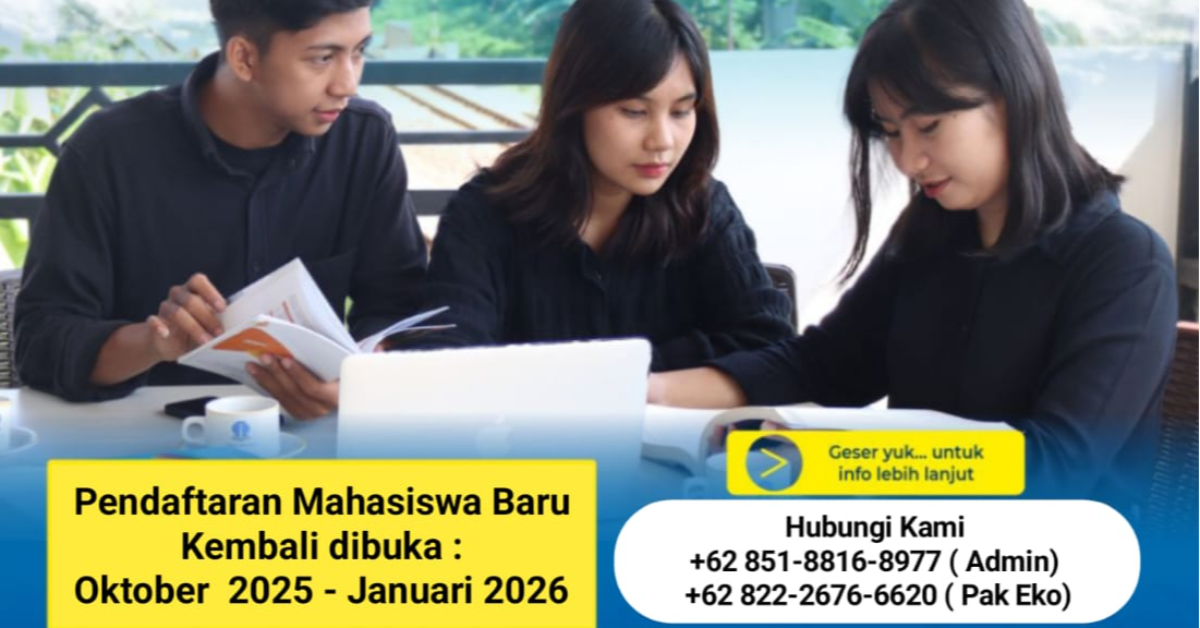 Pendaftaran Calon Mahasiswa Baru Universitas Terbuka SALUT Buaran Resmi Dibuka!